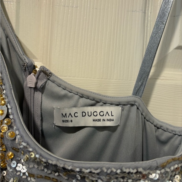 MAC DUGGAL EMBELLISHED ONE SHOULDER A-LINE GOWN - Picture 5 of 11